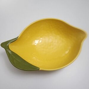 Bright Yellow Lemon Melamine Mini Serving Fruit Bowl